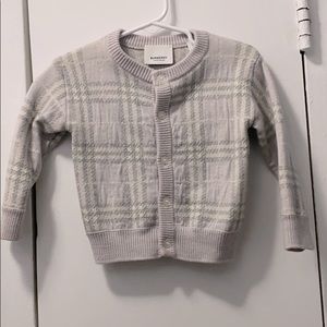 Check Merino Wool Jacquard Cardigan
